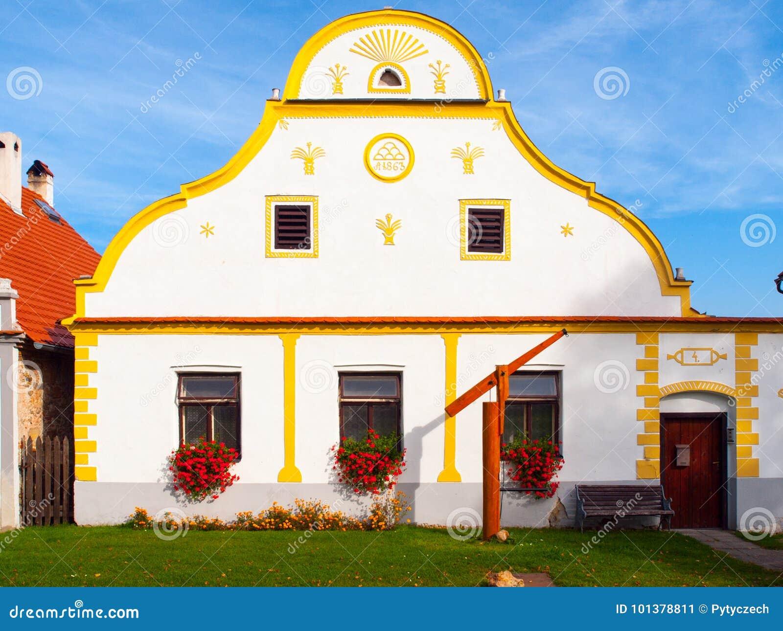 Picturesque House of Holasovice, Small Rural Village with Rustic ...
